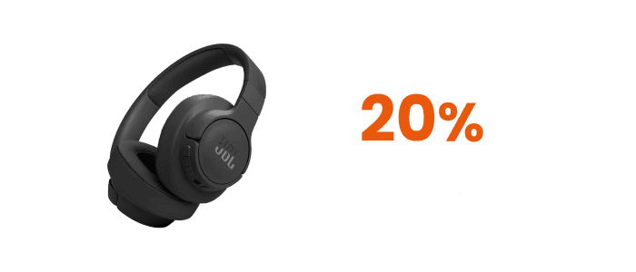 Até 20% desconto em fones!