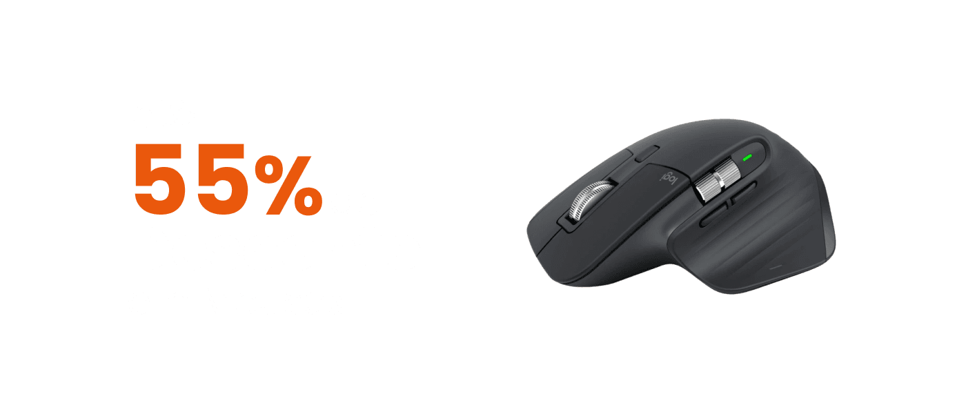 Até 55% de desconto em mouses!